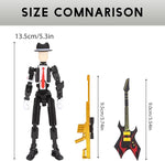 5.4-Inch 3D-Printed Poseable Robot Figure with Accessories
