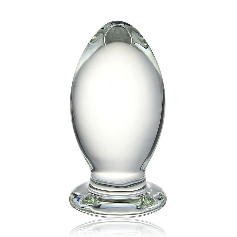 Glass Anal Plug Bomb Butt Plug Trainer Toys G-Spot Prostate Massage Sex Toy For Men Women Vaginal Anal Play (M)