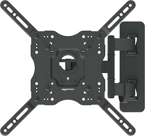 Full Motion Articulating TV Wall Mount, with Swivel and Tilt, for 26" to 55" TVs and Flat Panels up to 80 Lbs, VESA Compatible, Black