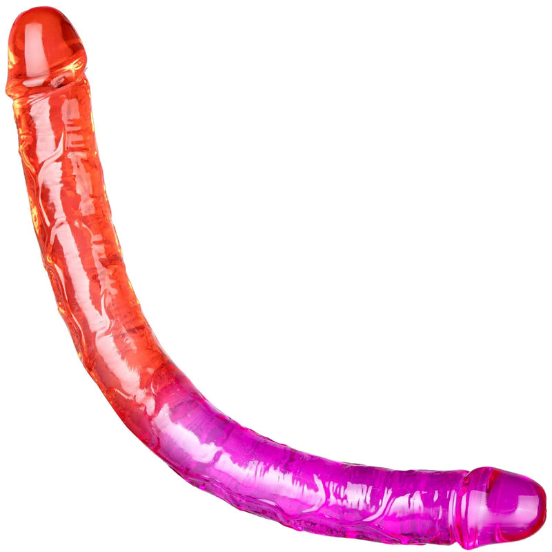 18 Inch Huge Double Ended Thick Big Dildo For Lesbian - Super Long Realistic Gradient Jelly Flexible Dildos For Anal Vagina Simulation For Women Men Couple