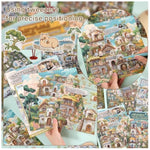 4 Sets Miniature 3D Scene Stickers for Crafts, Scrapbooking & Kawaii Journals