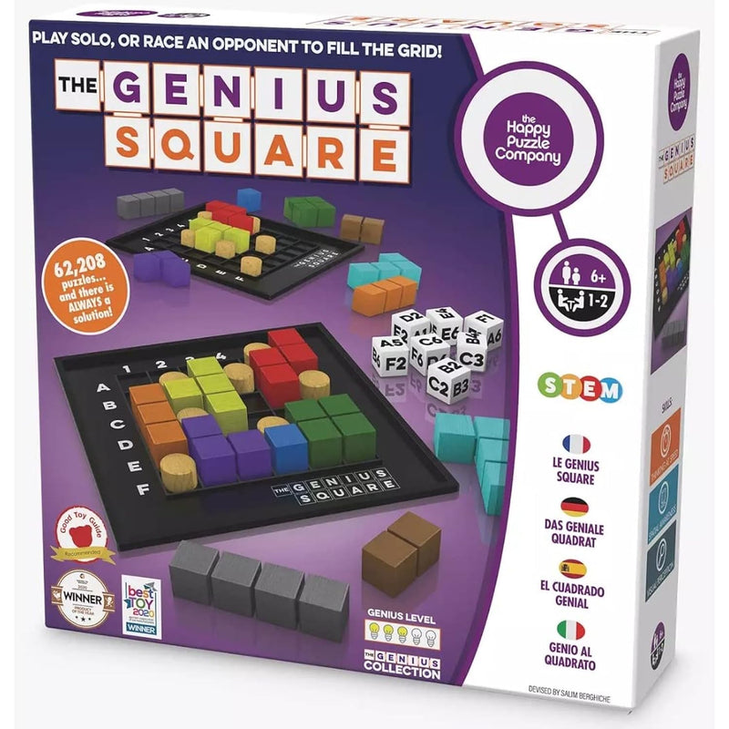 The Genius Square Game Of The Year Award Winner! 60000+ Solutions Stem Puzz