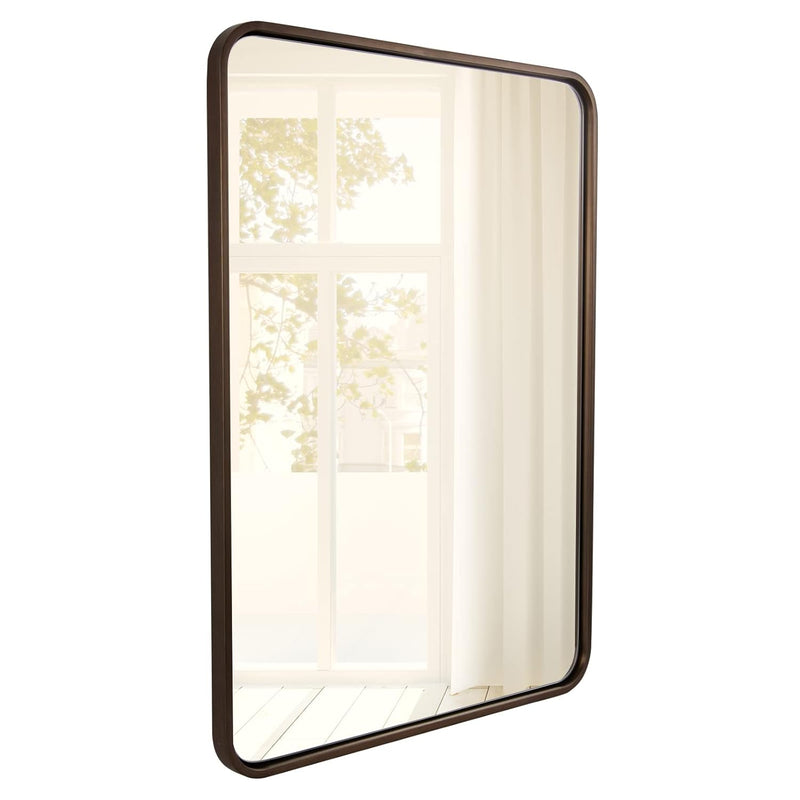 Bronze Bathroom Mirror, 22X30 Bronze Mirror For Bathroom, Rounded Rectangle Mi