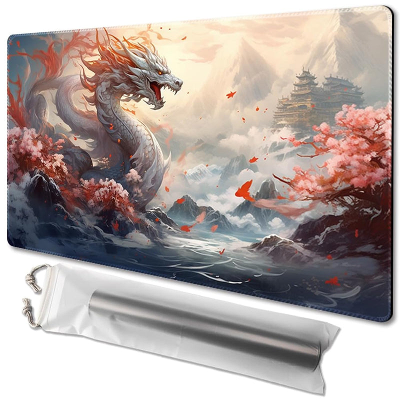 Mtg Playmat Size 24X14In Free Storage Bags Non Slip Backing Printing, Ideal Fo