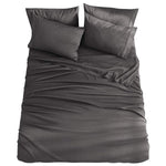 Bed Sheet Set Microfiber 1800 Threads Egyptian Super Soft Sheets 16-Inch Deep Pocket - Hypoallergenic - 6 Piece (Dark Grey, Queen)
