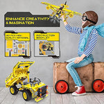 Stem / Building Toy For Ages 5, 6, 7, 8, 9, 10, 11, 12 Years Old Kid, Boy, Girl - 2-In-1 Truck Airplane Take Apart Toy, 361 Pcs Diy Building Kit, Learning Engineering Construction Toy, Ideal Gift