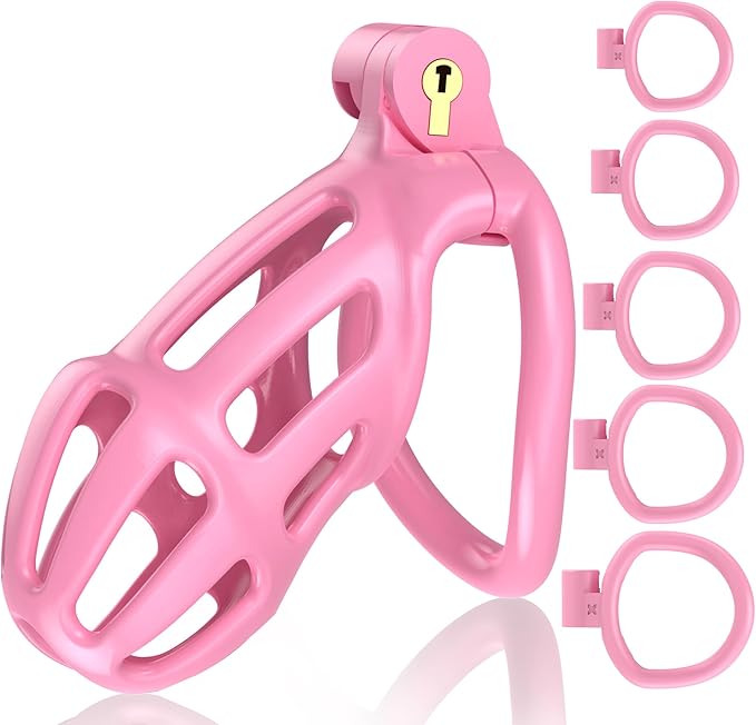 Lightweight 3D-Printed Male Chastity Cage with Lock & 5 Ring Sizes