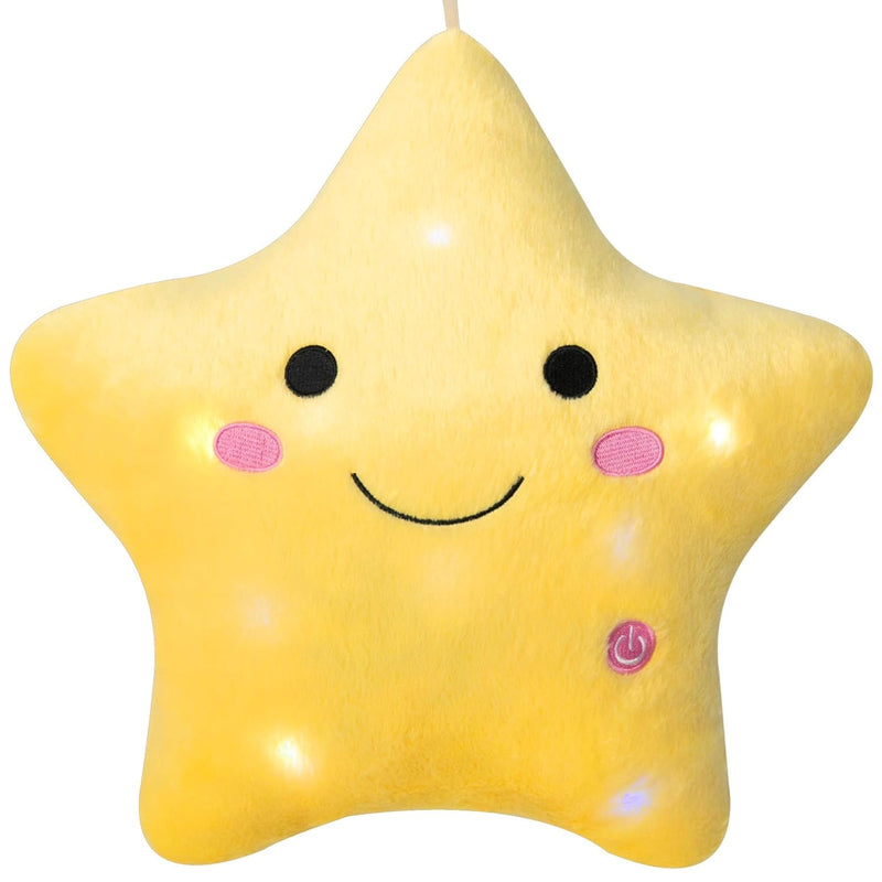 13''Creative Twinkle Star Colorful Night Light Plush Pillows Light Up Night