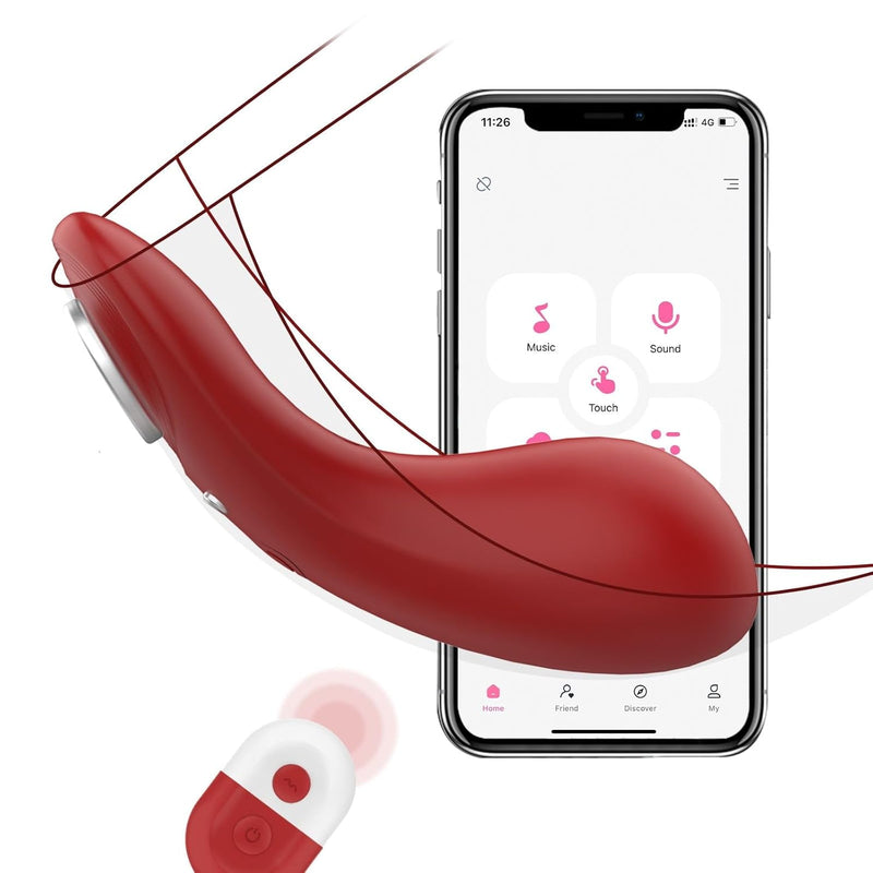 Ultra Thin Wearable Panty Vibrator - App Remote Control Women Sex Toy Butterfly Vibrator With 10 Vibration Modes Mini Clitoral Vibrators Adult Sex Toys For Long Distance Public