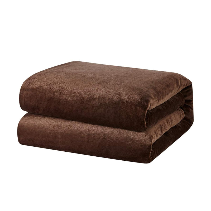 Fleece Blanket Flannel Throw Blanket (Brown,Throw Size ) Lightweight Cozy Micr