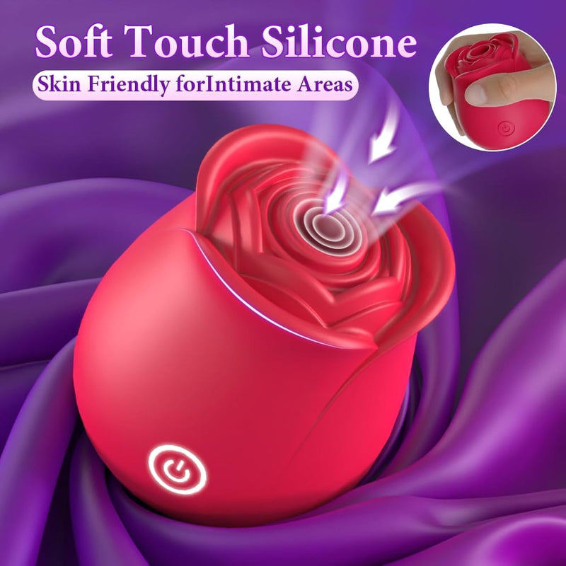 Rose Sex Toys Vibrators Dildo - Adult Sex Toys Rose Toy For Women With 10 Sucking Modes,G Spot Vibrators Anal Sex Toy Clitoral Nipple Stimulator For Female Couples, Usb Rechargeable App Control