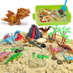 Dinosaur Sensory Bin,Dinosaur Toys For Toddler Boys And Girls,Include Glow In The Dark Dinosaur,Easy Storage Sensory Toys…