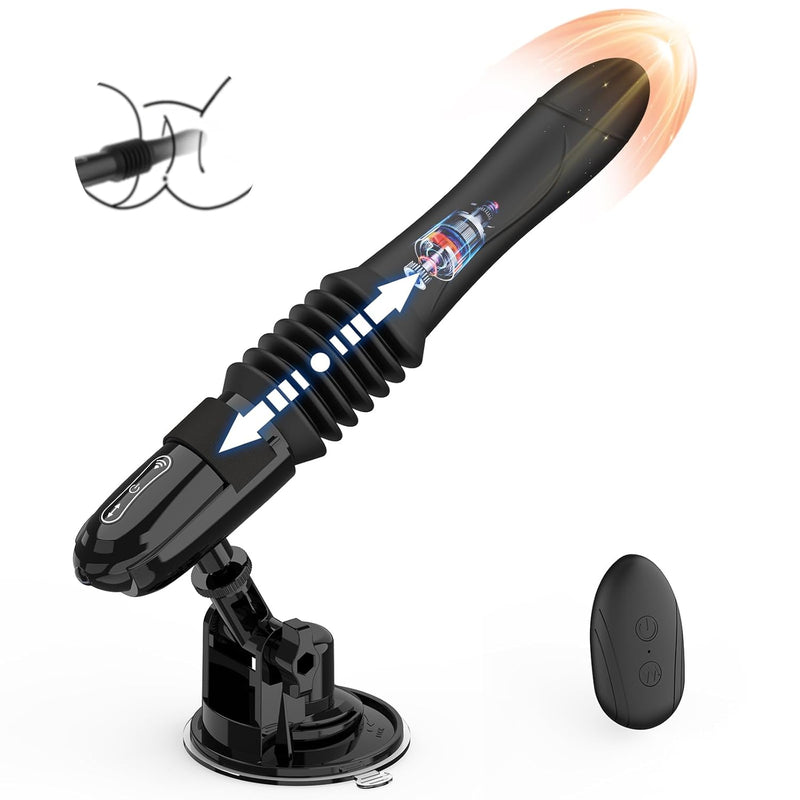 Thrusting Dildo Sex Machine, Remote Control Vibrating Dildo With 10 Vibrations 3 Thrusts For Couples, Clitoral Anal Stimulation, Sex Toys G Spot Dildo Adult Toys Hands Free-10.4 In