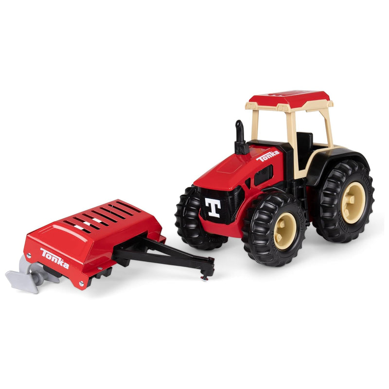 Tonka Steel Classics, Farm Tractor & Plow– Made with Steel & Sturdy Plastic