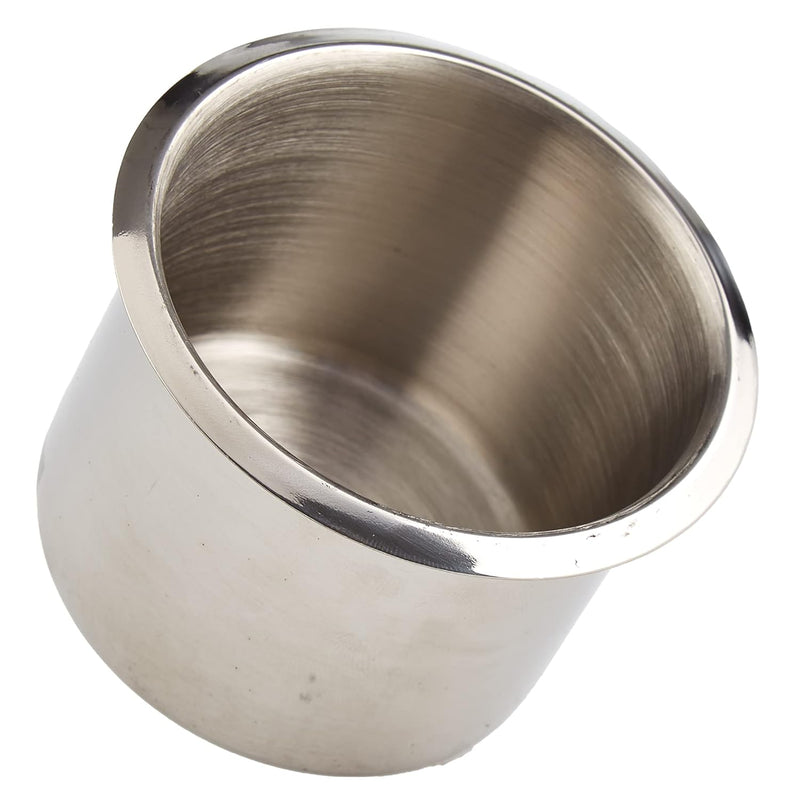 Brybelly Single Stainless Steel Cup Holder, Small - Silver Drop-in Anti-Spi