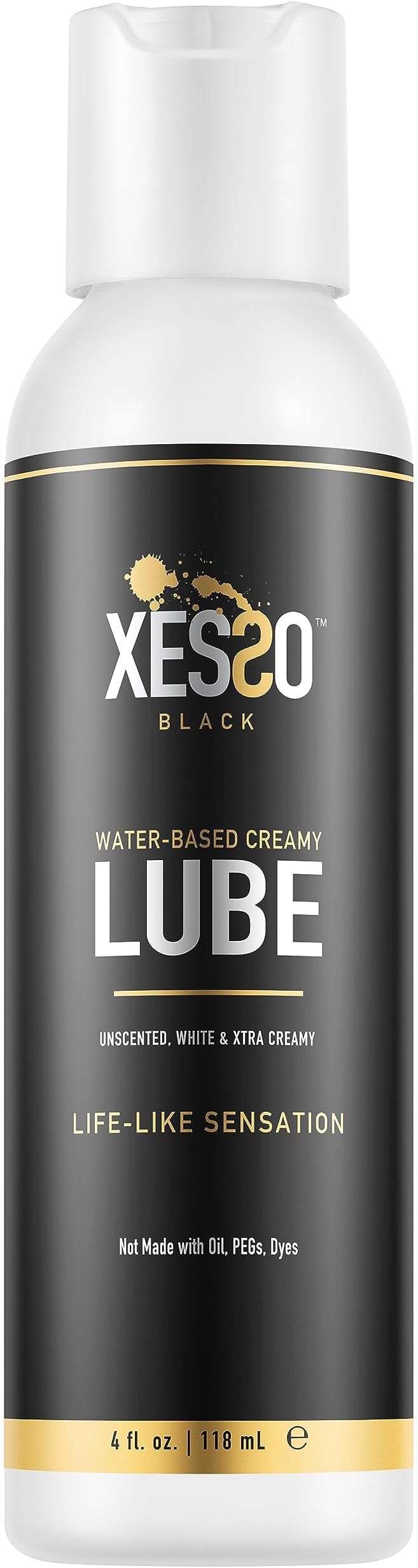 Water-Based Creamy Lube (4oz) – Hypoallergenic, Thick Gel, Unscented, Discreet
