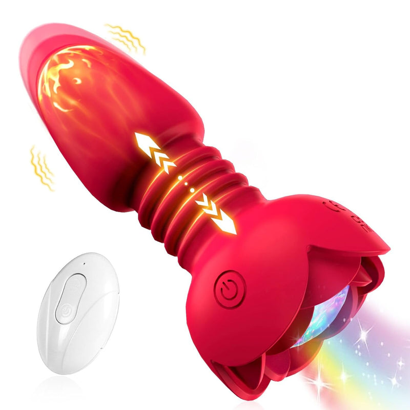 Thrusting Anal Plug with Remote Control Vibrating Prostate 10 Modes