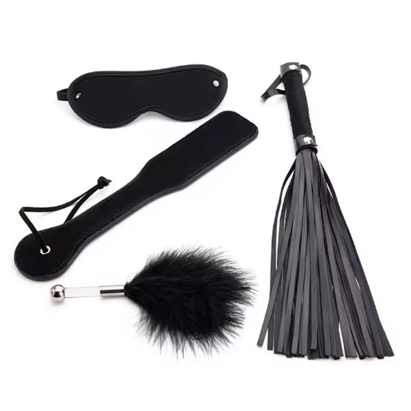 Bdsm Kits Bondage Set Couples Sex Toys, 4Pcs Sex Bondage Set With Eye Mask Sex Whip Spanking Paddle Feather Stick, Bdsm Toys Sex Paddle Sex Games Female Adult Sex Toys For Women Men