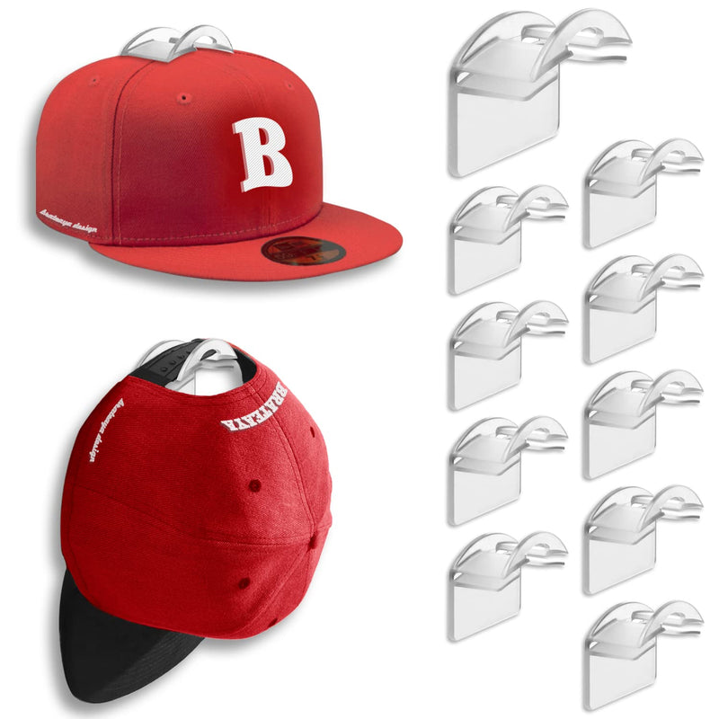 Baseball Hat Holder For Wall, Adhesive Hat Racks For Baseball Caps, Super Strong