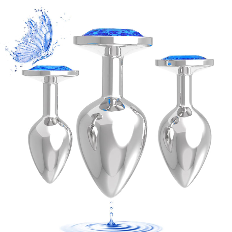 Stainless Steel 3Pcs Butt Training Tool Anales Relaxing Plugs Adult Toy For Women And Couples Game Sunglasses 0407U2