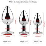 Anal Butt Plug 3Pcs Trainer Kit Metal Butt Plug Anal Trainer Toys Fetish Kinky Sex Love Games For Starter Beginner Men Women Couples (Green)