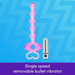 Vibrating Anal Beads Adult Sex Toy | 5.5 Inch Vibrating Butt Plug | Dildo Anal Toys Prostate Massager For Beginners | Waterproof Removeable Bullet Vibrator For Men, Women And Couples | Pink