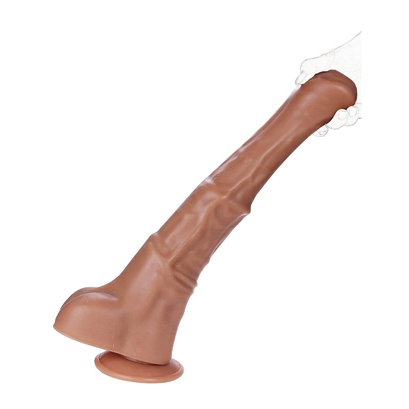 Thick Horse Dildo,15 inch Huge Black Cock Animal Dildo Long Anal Plug Suction Cup Toy for Men and Women Couples Play