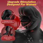 Vibrating Cock Ring with Sleeve, 9-Mode Male Extender & Clitoral Stimulator