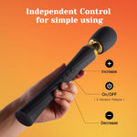 Cordless Wand Vibrator Kit – Powerful with 3 Attachments for Clitoral, G-Spot & Anal