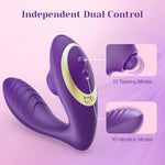 Clitoral & G-Spot Vibrator with Remote, 10 Modes, Waterproof & Rechargeable, Purple