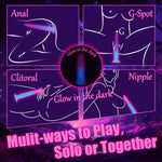 9.4" Anal Dildo with Suction Cup, G-spot & Prostate Massager, Luminous Fantasy Plug