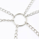 Adjustable Nipple & Clit Clamps with Chain – BDSM Body Jewelry for Women (Silver)