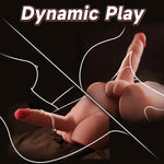 Male Torso Sex Doll with 7.3" Thrusting Dildo, Vibrating Anal & G-Spot Stimulator