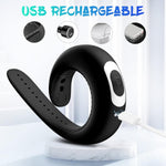 Adjustable Vibrating Penis Ring, 10 Modes, Rechargeable Silicone Sex Toy for Men        4o mini