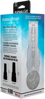 GO Torque Clear Compact Male Stroker – Discreet & Transparent Pleasure Sleeve