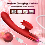 Realistic Dildo Vibrator with 10 Licking & Vibration Modes for G-Spot & Clitoral.