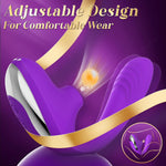 3-in-1 Sucking Vibrator for Women, 10 Modes Clitoral & G-Spot Stimulator