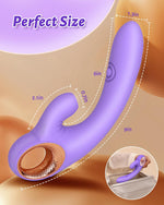 3-in-1 G Spot Vibrator & Clitoral Stimulator with 8 Suction, Flapping & Vibes