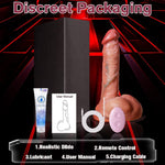 Thrusting Dildo Vibrator, 8.7" Realistic G-Spot & Anal Vibrator with Remote & Suction Cup