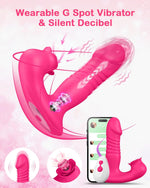Upgraded Rose Sucking & Thrusting Vibrator with 9 Modes, G-Spot & Clit Stimulator