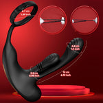 Prostate Massager with Vibrating Cock Ring – 10 Kneading & 10 Vibration Modes