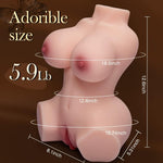 3-in-1 Torso Male Masturbator with Realistic Boobs, Vagina, and Anal for Men