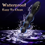 Male Anal Beads Vibrating Butt Plug – Prostate Massager with 9 Vibration Modes