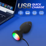 Remote Control Anal Plug Set – 3-Piece Vibrating Butt Plugs with 10 Modes & LED Light