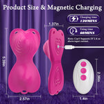 APP-Controlled Wearable Butterfly Vibrator – Dual Motor, 9+9 Modes, Pink