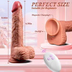 Thrusting Heated Dildo Vibrator – Realistic G-Spot & Anal Stimulator with Suction Cup