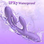 3-in-1 Rabbit Vibrator with 10 Modes – G-Spot, Clitoral & Anal Stimulator, Waterproof