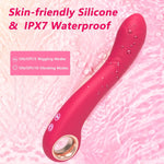 5 Wiggling & 10 Vibration Modes G-Spot Vibrator for Women, Waterproof Silicone