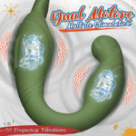 C-Shaped Prostate Massager with Dual Cock Rings & Remote Control for Couples