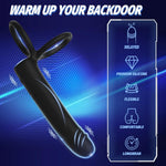 Strap-On Vibrating Anal Dildo with Cock Ring – Dual Stimulation for Men & Couples